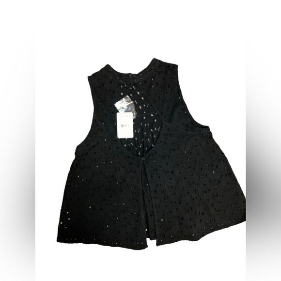 Free People Black TopSize Medium - Picture 4 of 9
